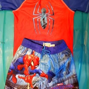 Spider-Man Swim Trunks and Rash Guard set